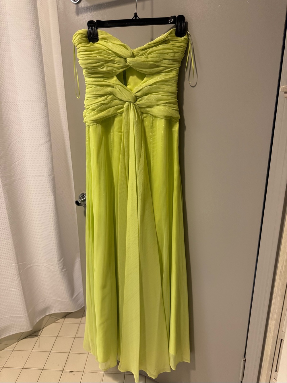 Likely Lime Green Strapless Prom Gown